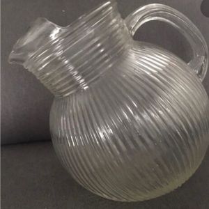 Vintage Atlas Fine Rib Clear Pitcher